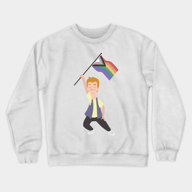 Jimmy Jr. x Lgbtq+ Flag 2 Crewneck Sweatshirt by gray-cat